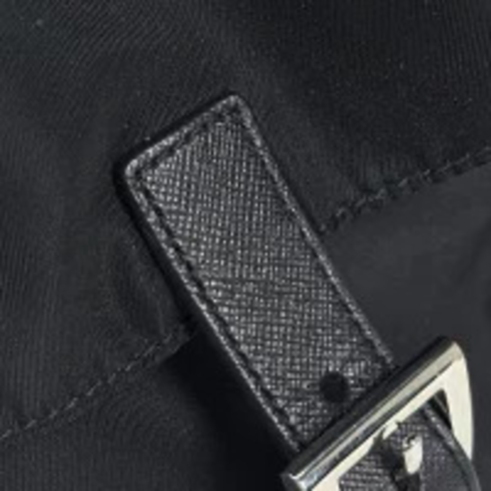 Prada Plate Backpack Rucksack Daypack Rucksack Nero Black - Picture 6 of 7